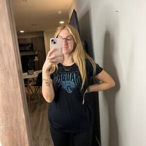 Women's Jacksonville Jaguars Junk Food Clothing Black Tee-Small